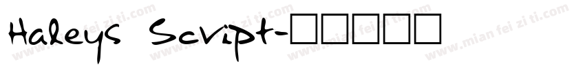 Haleys Script字体转换